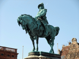 Equestrian statue of Charles X Gustav at Stortorget square