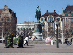 Equestrian statue of Charles X Gustav at Stortorget square