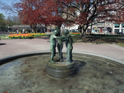 Fountain at Gustav Adolfs Torg square