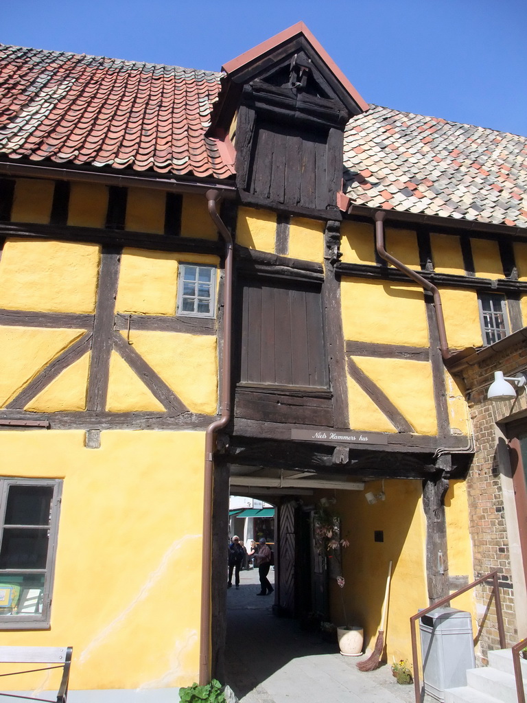 Niels Hammers Hus building, directly south of Lilla Torg square