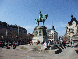 Equestrian statue of Charles X Gustav at Stortorget square