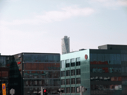 Buildings at Hjalmarekajen street and the Turning Torso building