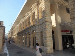 Miaomiao in front of The Point Mall at Tigné Point