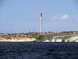 The Delimara Power Station, viewed from the Luzzu Cruises tour boat from Sliema to Marsaxlokk