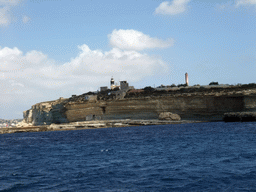 Fort Delimara, viewed from the Luzzu Cruises tour boat from Sliema to Marsaxlokk