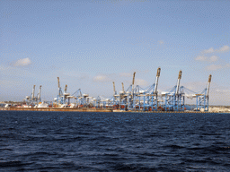 The Malta Freeport at Birzebbuga, viewed from the Luzzu Cruises tour boat from Sliema to Marsaxlokk