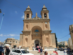 Front of the Church of Our Lady of Pompeii at Marsaxlokk