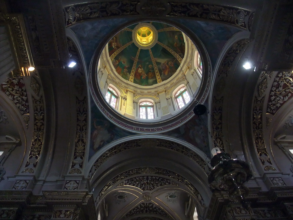 Nave and dome of the Church of Our Lady of Pompeii at Marsaxlokk