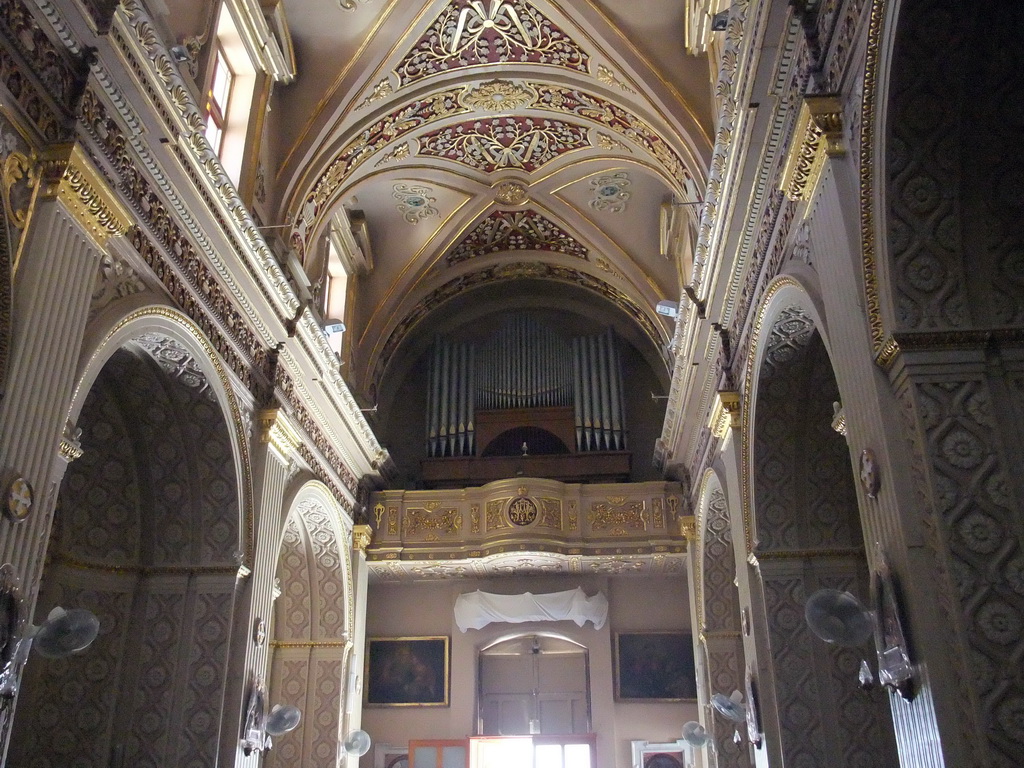 Nave and organ of the Church of Our Lady of Pompeii at Marsaxlokk