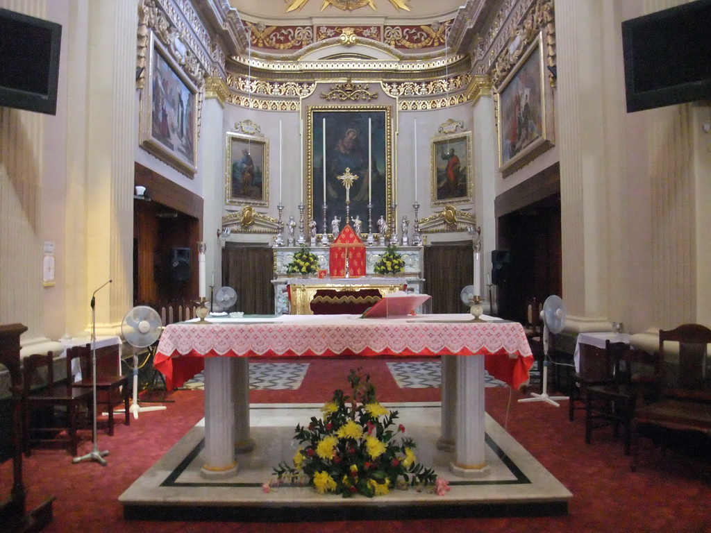 Apse and altar of the Church of Our Lady of Pompeii at Marsaxlokk