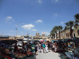 Market and the the Church of Our Lady of Pompeii at Marsaxlokk