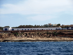 The Mediterranean Film Studios in Rinella, viewed from the Luzzu Cruises tour boat from Marsaxlokk to Sliema