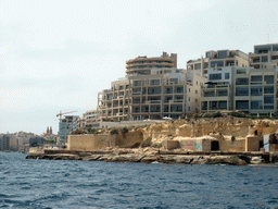 The Tigné Point, viewed from the Luzzu Cruises tour boat from Marsaxlokk to Sliema