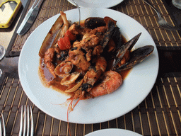 Seafood at the `Maltese Mama` restaurant at Paceville Avenue in St Julian`s