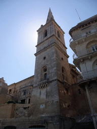 The tower of St Paul`s Pro-Cathedral at Valletta