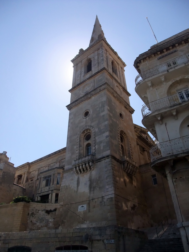 The tower of St Paul`s Pro-Cathedral at Valletta