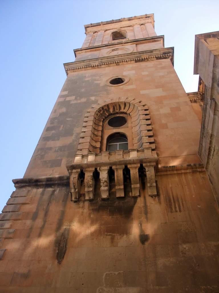 The tower of St Paul`s Pro-Cathedral at Valletta