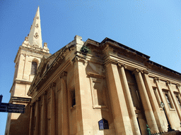 The front and tower of St Paul`s Pro-Cathedral at Valletta