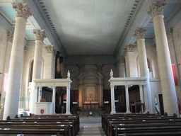 Nave, apse and altar of St Paul`s Pro-Cathedral at Valletta