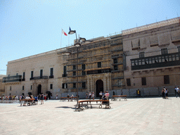 Front of the Grandmaster`s Palace at Palace Square at Valletta