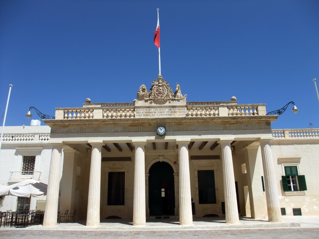 Front of the Main Guard Building at Palace Square at Valletta