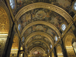 The nave of St. John`s Co-Cathedral at Valletta