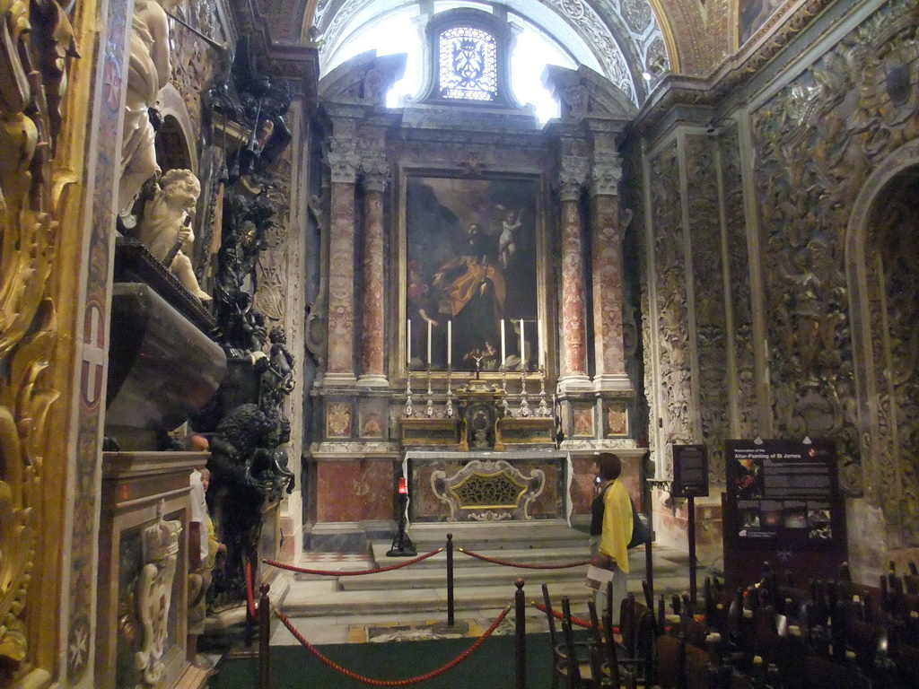 Miaomiao at the Chapel of the Langue of Castille, Leon and Portugal at St. John`s Co-Cathedral at Valletta