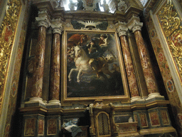 Painting in the Chapel of the Langue of Aragon at St. John`s Co-Cathedral at Valletta