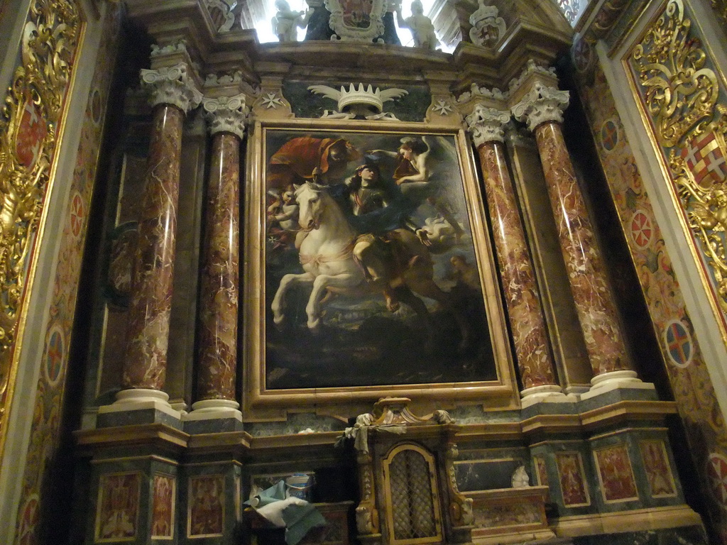 Painting in the Chapel of the Langue of Aragon at St. John`s Co-Cathedral at Valletta