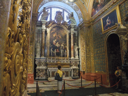 Miaomiao at the Chapel of the Langue of Italy at St. John`s Co-Cathedral at Valletta