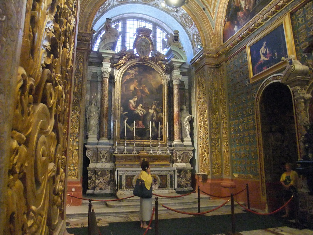 Miaomiao at the Chapel of the Langue of Italy at St. John`s Co-Cathedral at Valletta