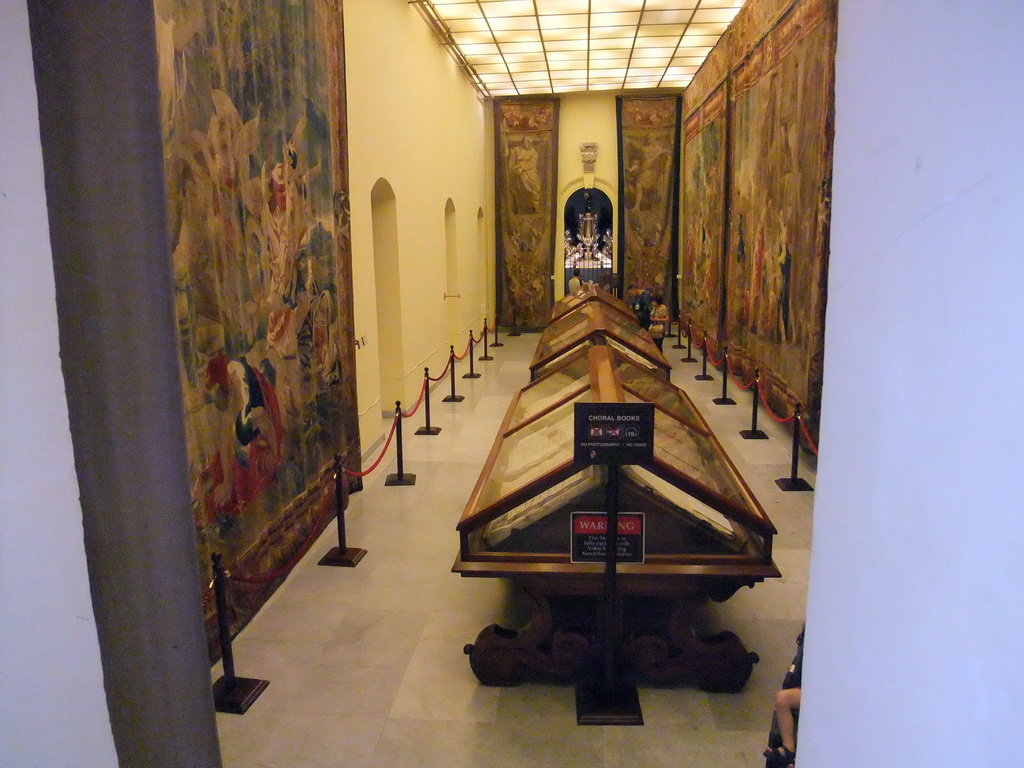 The Choral Books and the Ciro Ferri Monstrance in the Ciro Ferri Hall at the Museum of St. John`s Co-Cathedral at Valletta