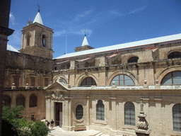 The Inner Courtyard of St. John`s Co-Cathedral, viewed from a passageway in the Museum of St. John`s Co-Cathedral at Valletta