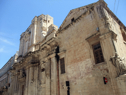 The Church of the Jesuits at Triq Il-Merkanti street at Valletta
