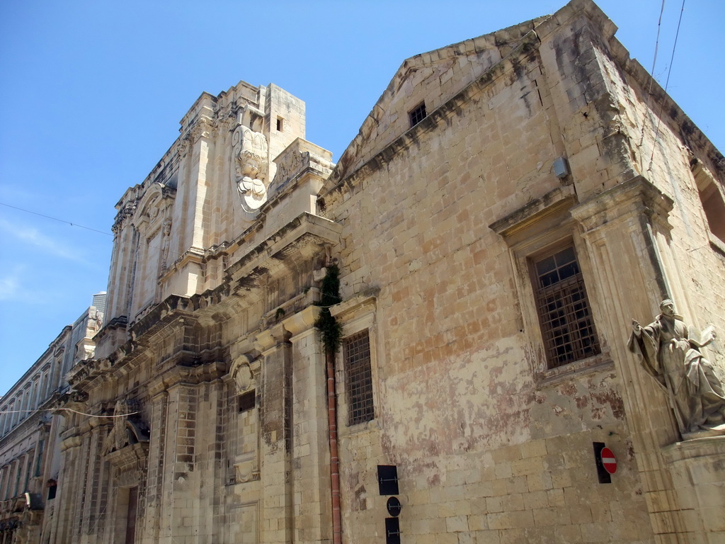 The Church of the Jesuits at Triq Il-Merkanti street at Valletta