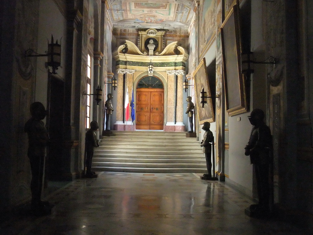 The Corridor of the Knights in the Grandmaster`s Palace at Valletta