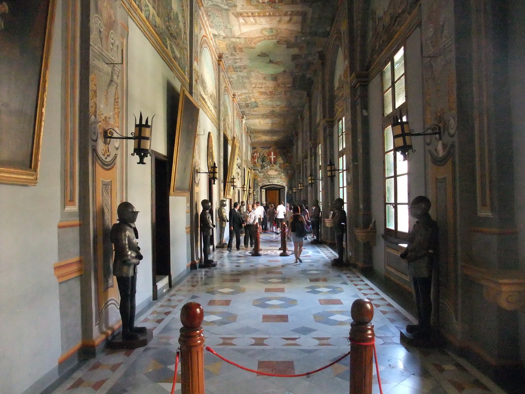 Miaomiao at the Corridor of the Knights in the Grandmaster`s Palace at Valletta