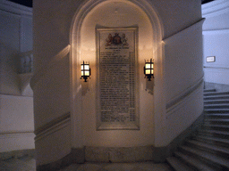 List of Grandmasters at a staircase in the Grandmaster`s Palace at Valletta