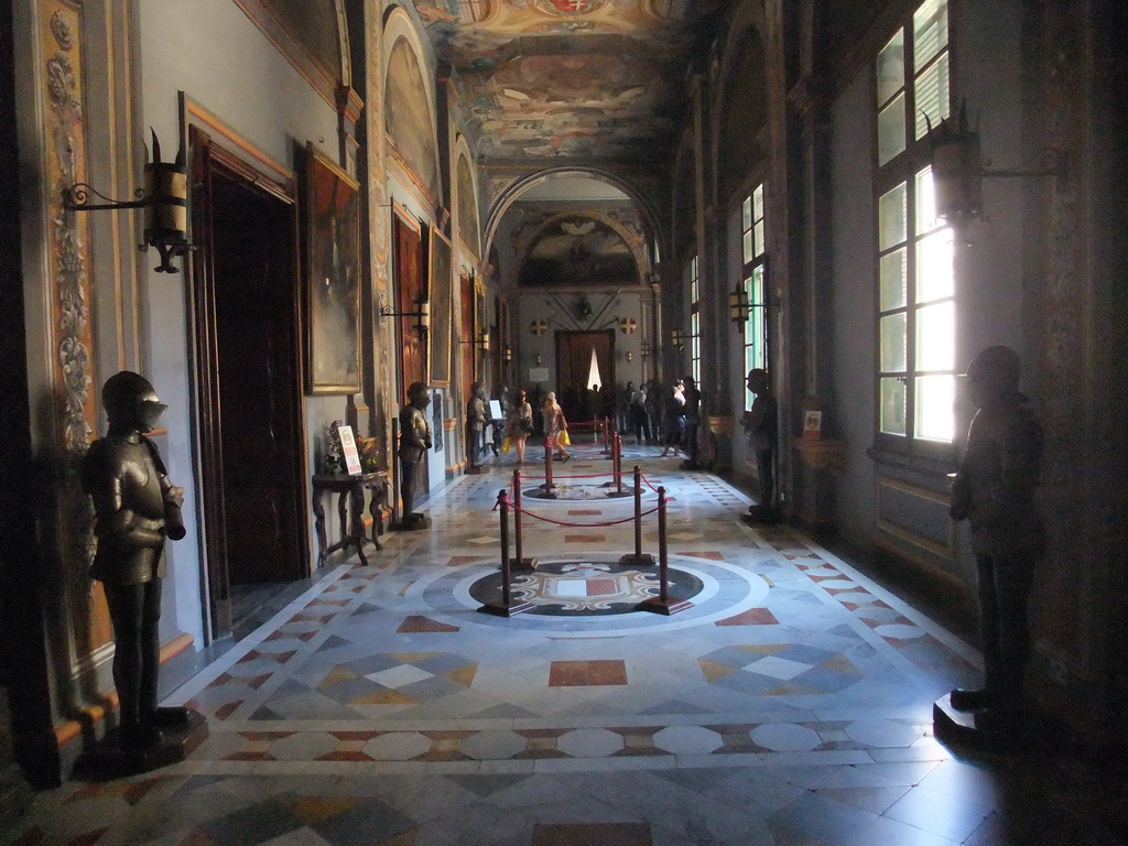 The Corridor of the Knights in the Grandmaster`s Palace at Valletta