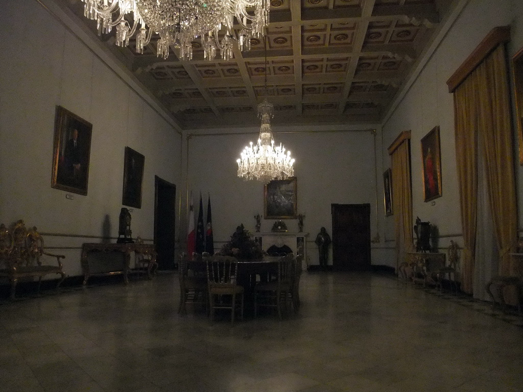 The State Dining Room in the Grandmaster`s Palace at Valletta