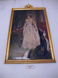 Painting of Queen Elizabeth II in the State Dining Room in the Grandmaster`s Palace at Valletta