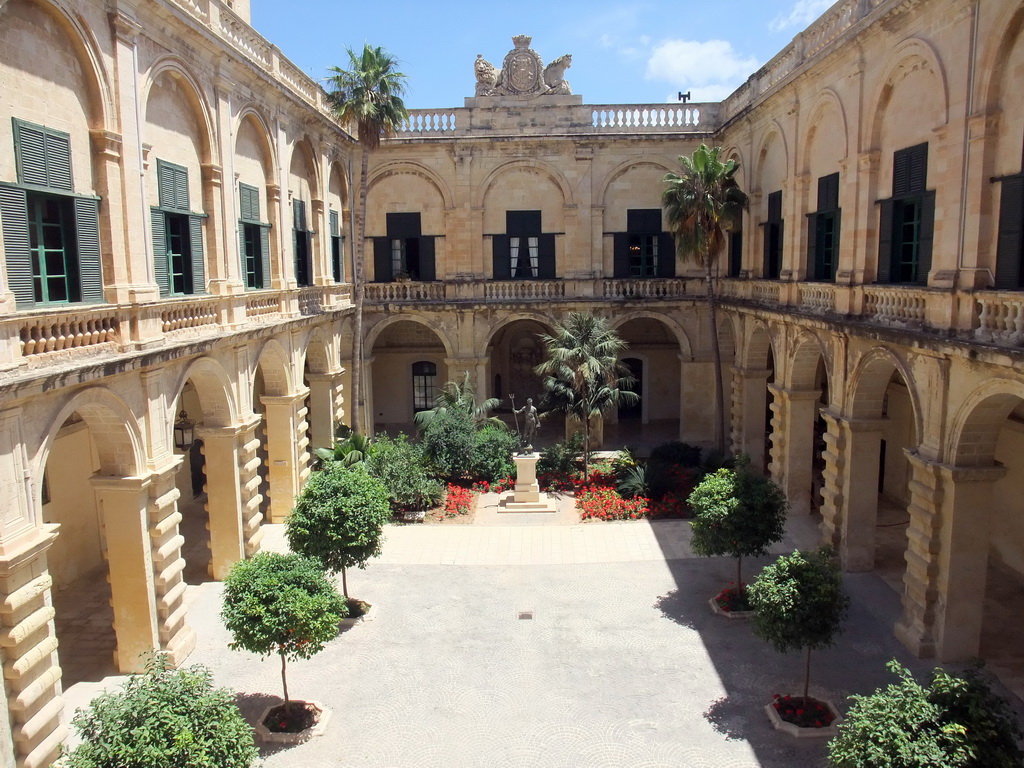 The Neptune`s Courtyard at the Grandmaster`s Palace at Valletta
