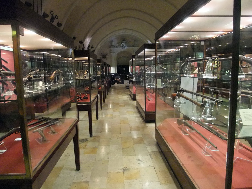 Guns at the Armoury of the Grandmaster`s Palace at Valletta