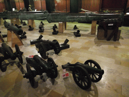 Cannons at the Armoury of the Grandmaster`s Palace at Valletta