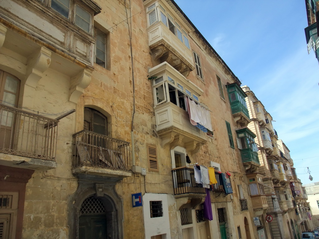 Balconies at the east side of Valletta