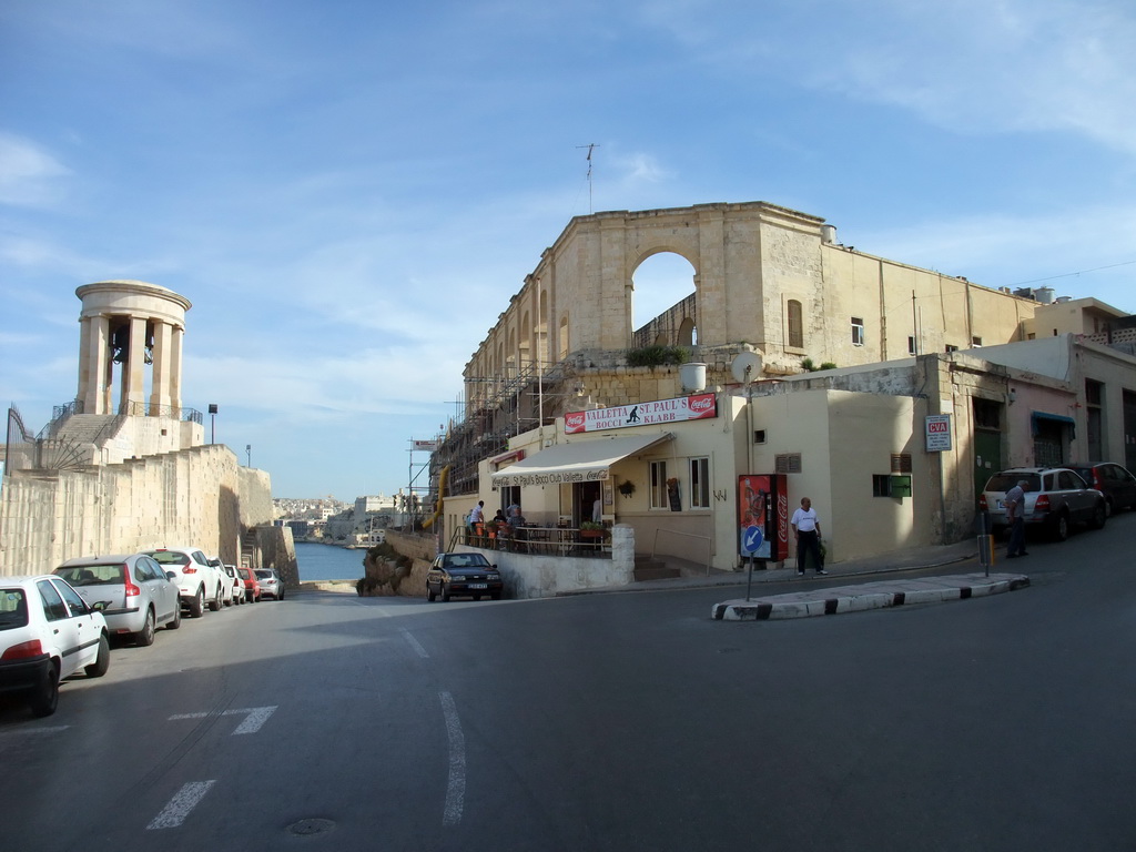 The Quarry Wharf with the Siege Bell Monument and the Lower Barracca Gardens at Valletta