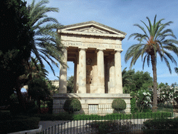 Monument to Alexander Ball at the Lower Barracca Gardens at Valletta