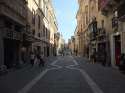 The Triq Il-Merkanti street at Valletta