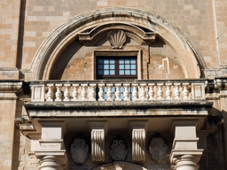 Balcony at the front of St. John`s Co-Cathedral at Valletta