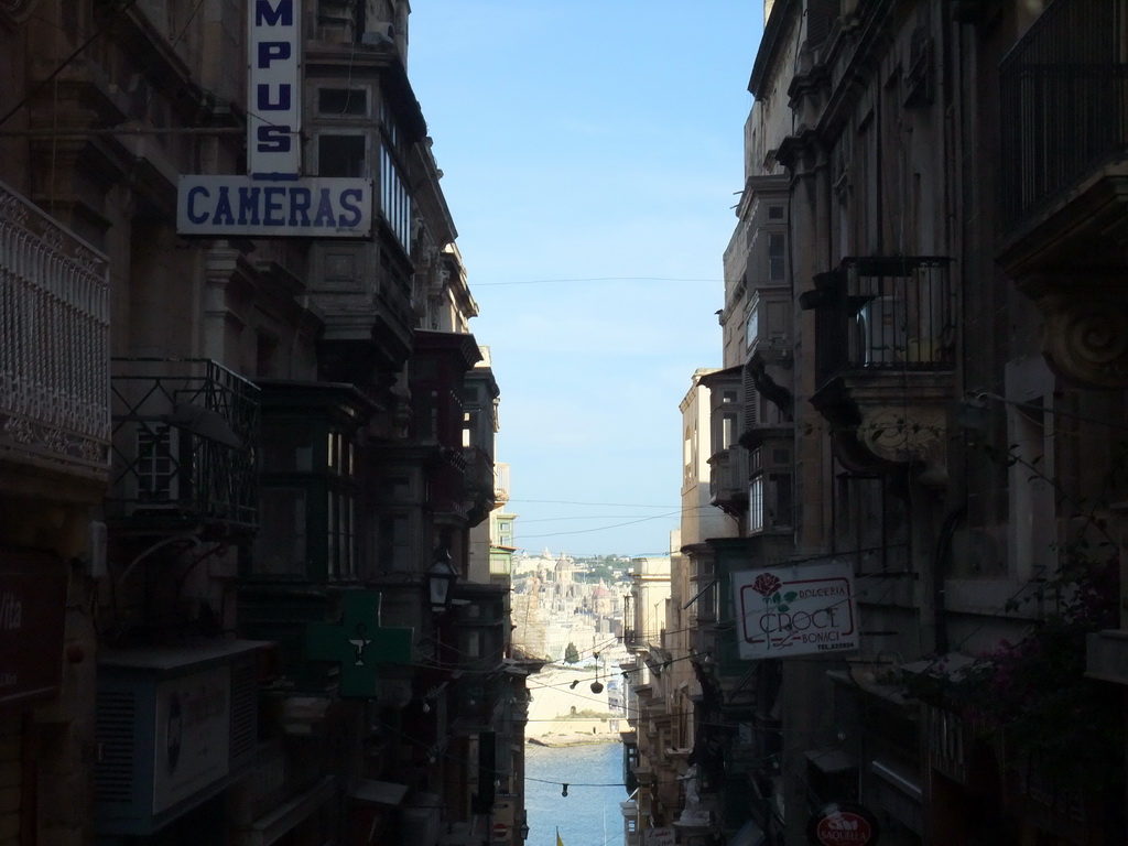 Balconies at a street at the southeast side of Valletta